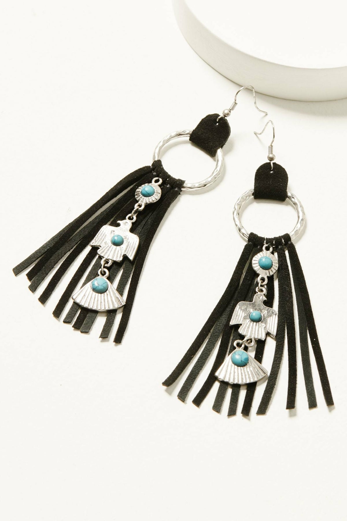 Idyllwind Garland Thunderbird Leather Fringe Earrings
