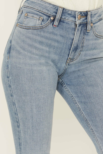 Idyllwind Outlaw Light Wash High Rise Double Back Yoke Bootcut Super Stretch Denim Jeans