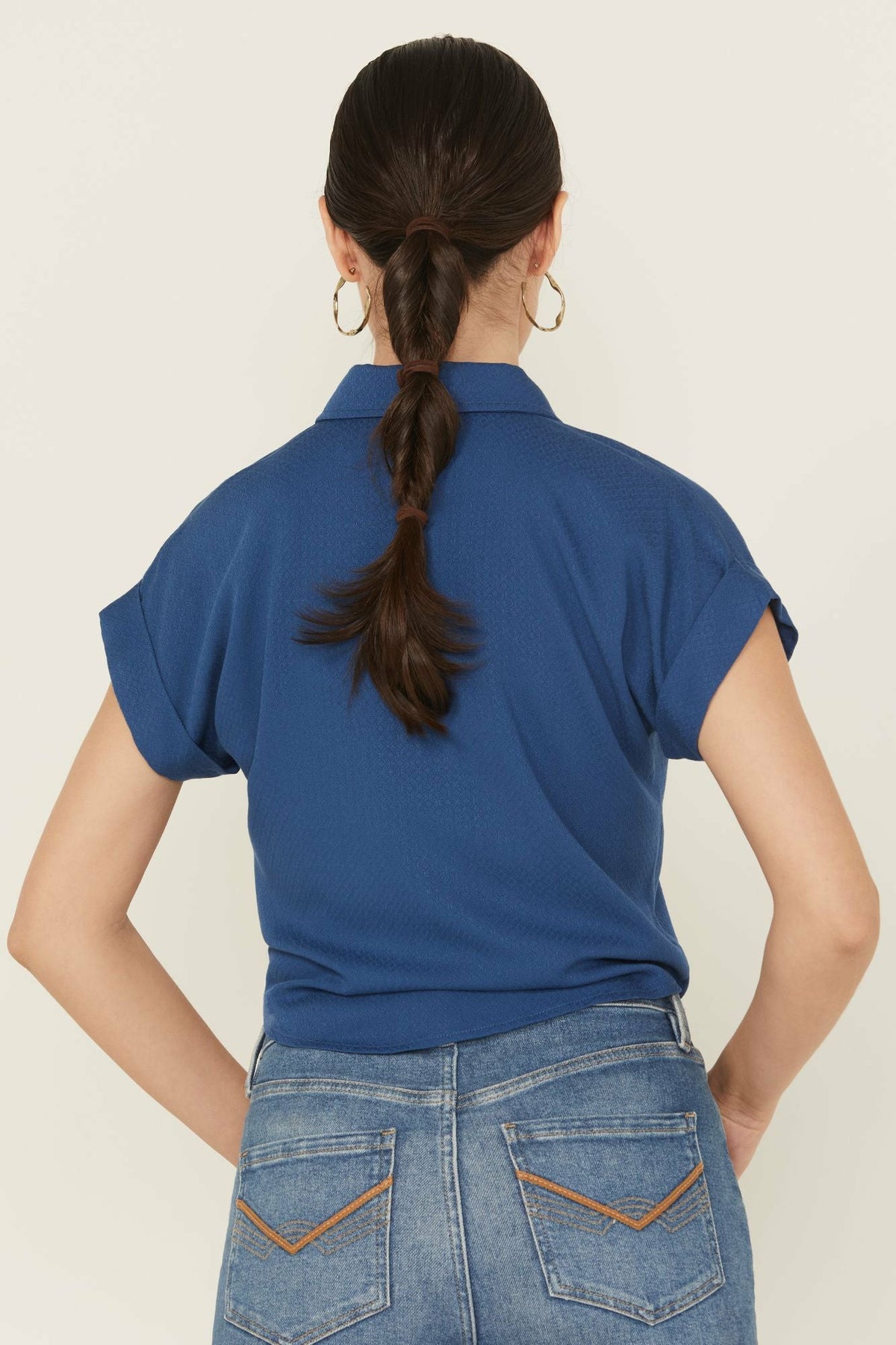 Idyllwind Roland Embroidered Tie-Front Camp Shirt