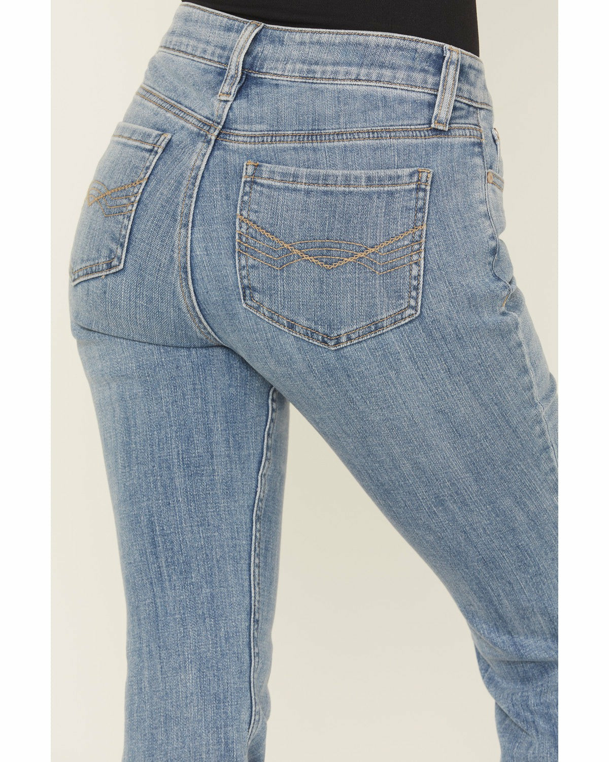 Idyllwind Hawkins Light Wash Rebel Mid Rise Boot Stitch Bootcut Super Stretch Denim Jeans