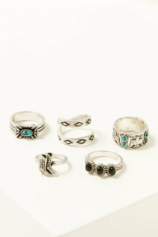 Idyllwind Anita Thunderbird Ring Set - 5 Piece