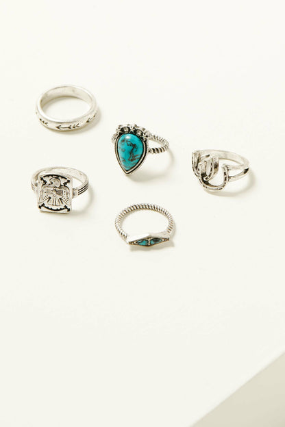 Idyllwind Calloway Double Horseshoe Ring Set - 5 Piece