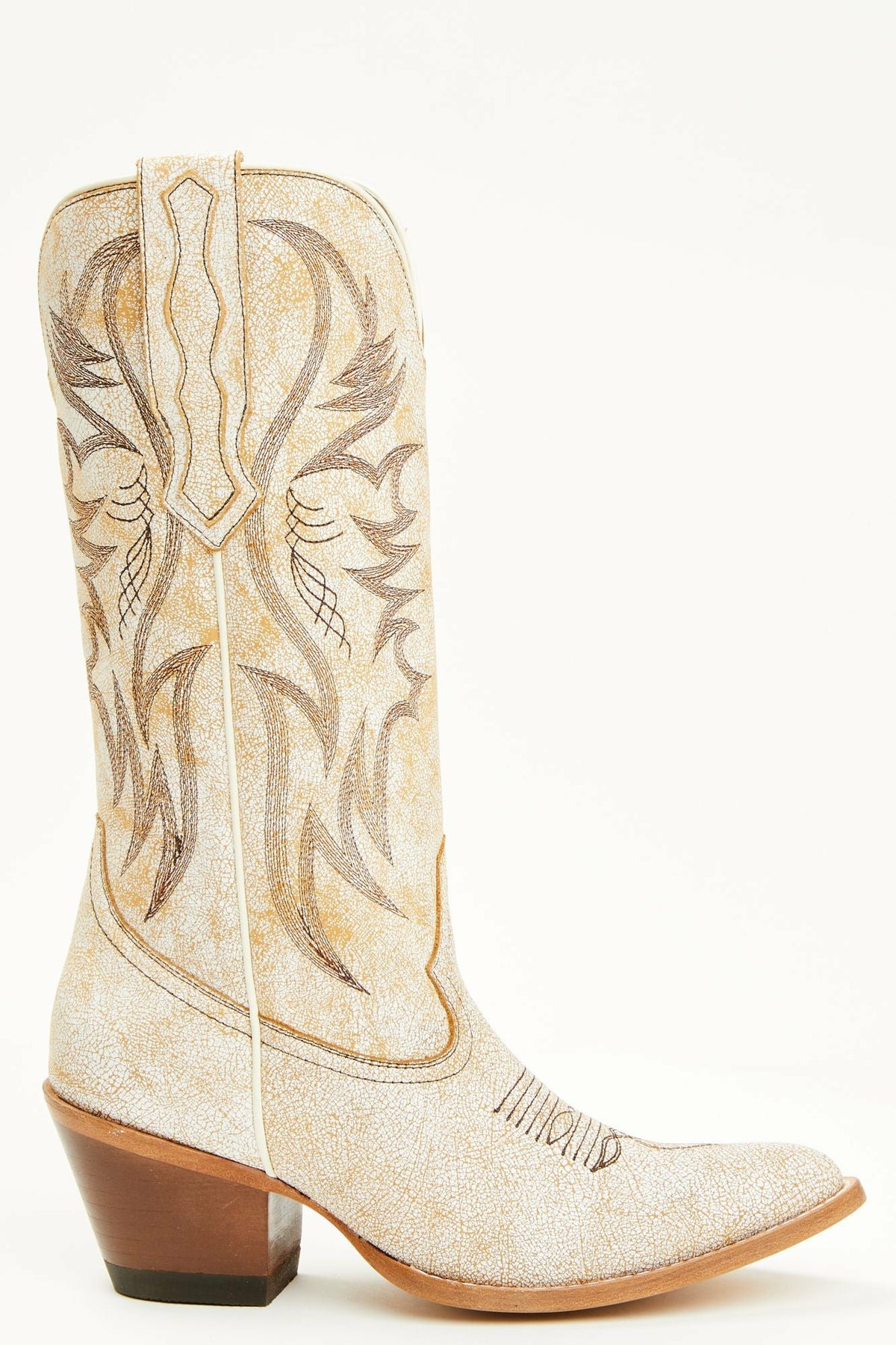 Idyllwind Charmed Life Crackle White Leather Western Boots - Round Toe