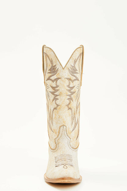 Idyllwind Charmed Life Crackle White Leather Western Boots - Round Toe