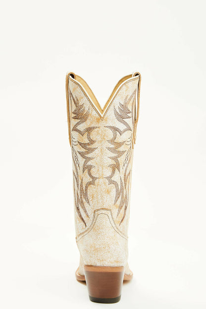 Idyllwind Charmed Life Crackle White Leather Western Boots - Round Toe
