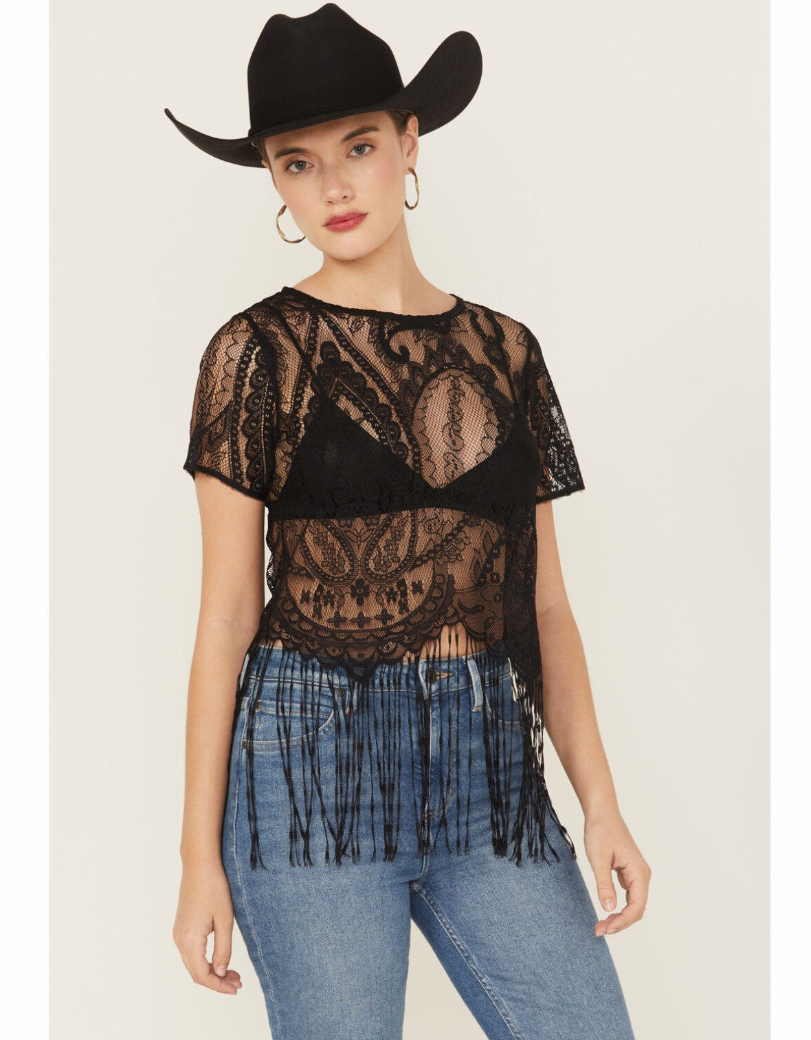 Idyllwind Lacey Fringe Short Sleeve Shirt