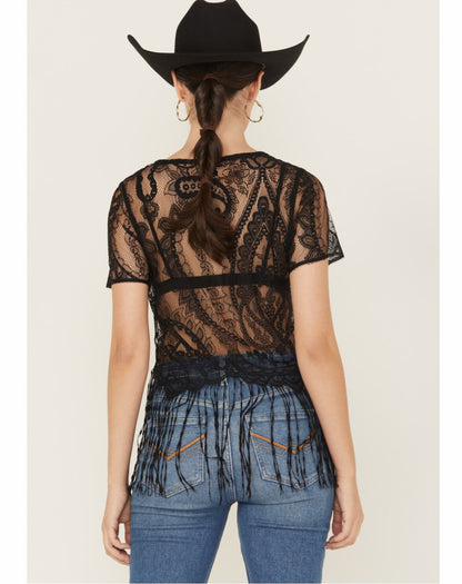 Idyllwind Lacey Fringe Short Sleeve Shirt