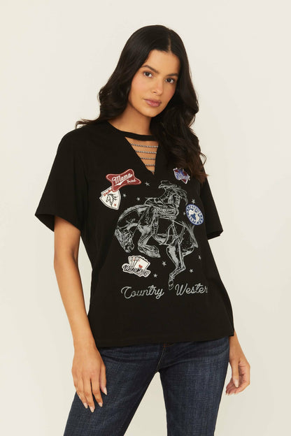 Idyllwind Country And Western Embellished Short Sleeve Graphic Tee