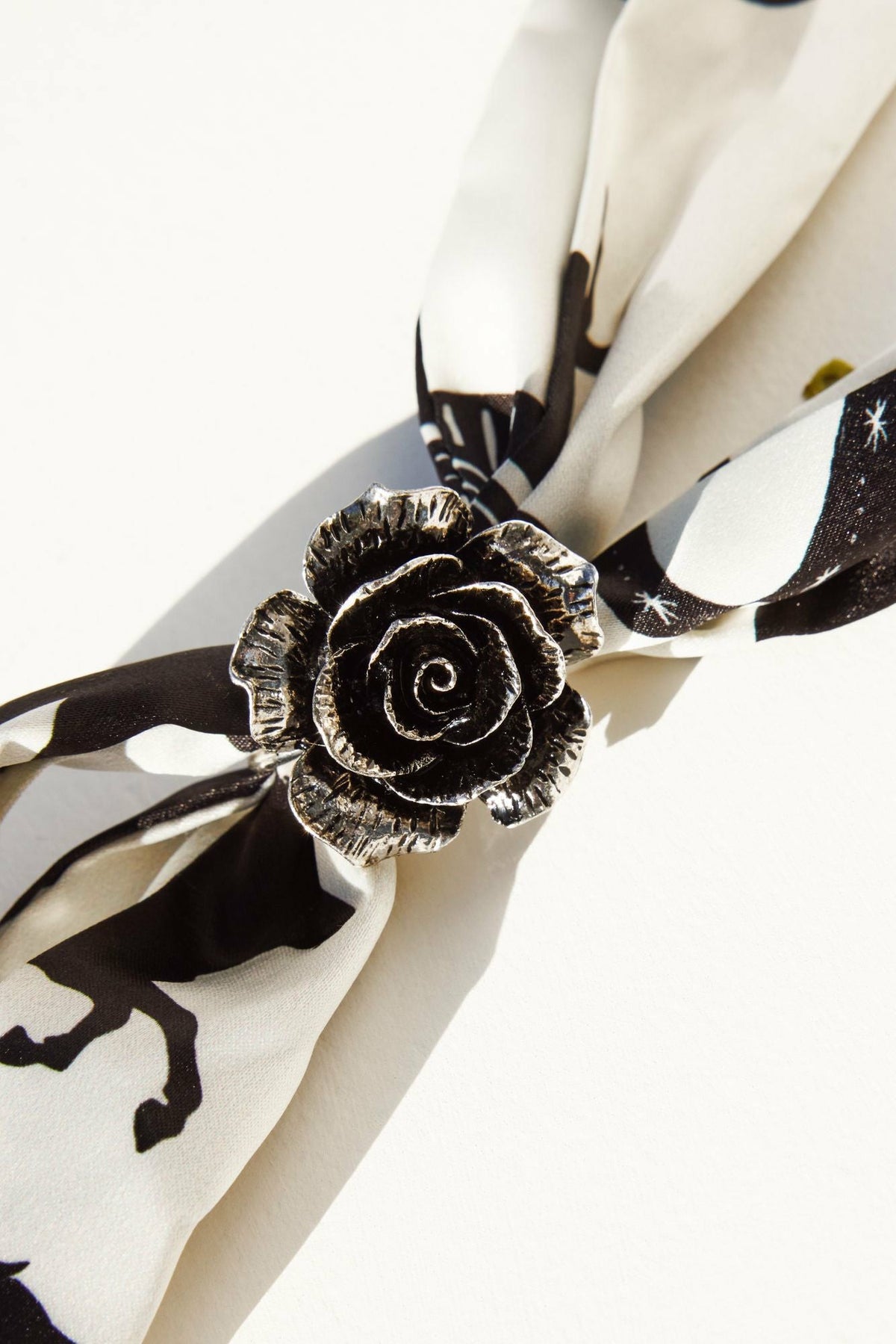 Idyllwind Georgia Chain Fringe Bandana Necklace with Rose Slider