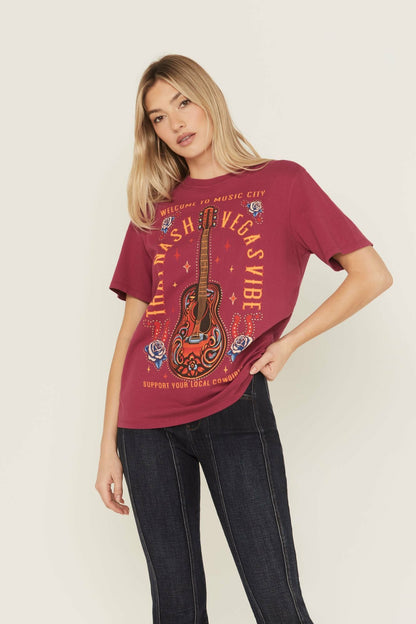 Idyllwind Rhinestone Music City Short Sleeve Boyfriend Graphic Tee