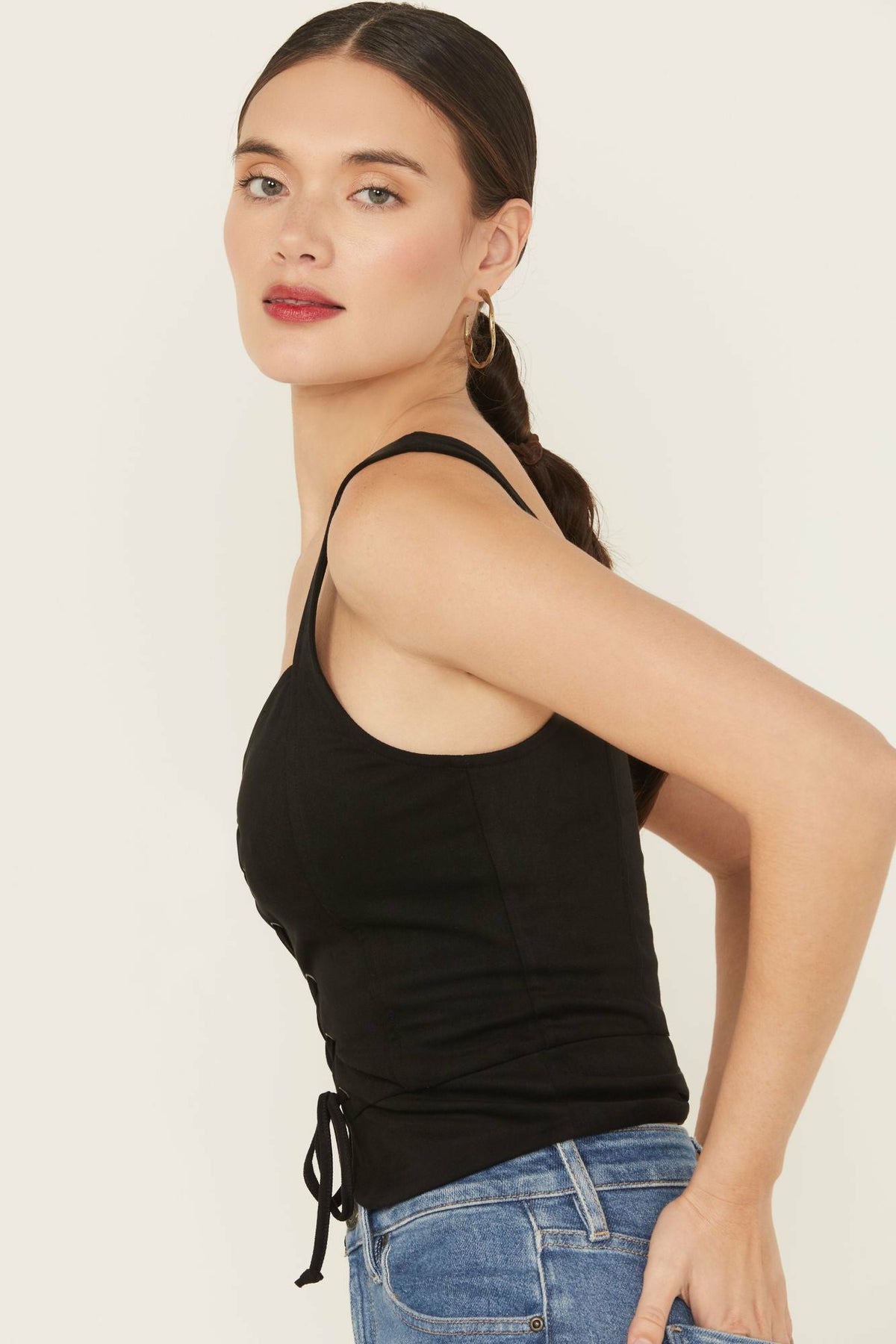 Idyllwind Eastland Faux Suede Lace-Up Corset