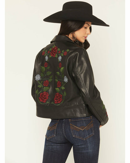 Idyllwind Glenrose Floral Leather Jacket