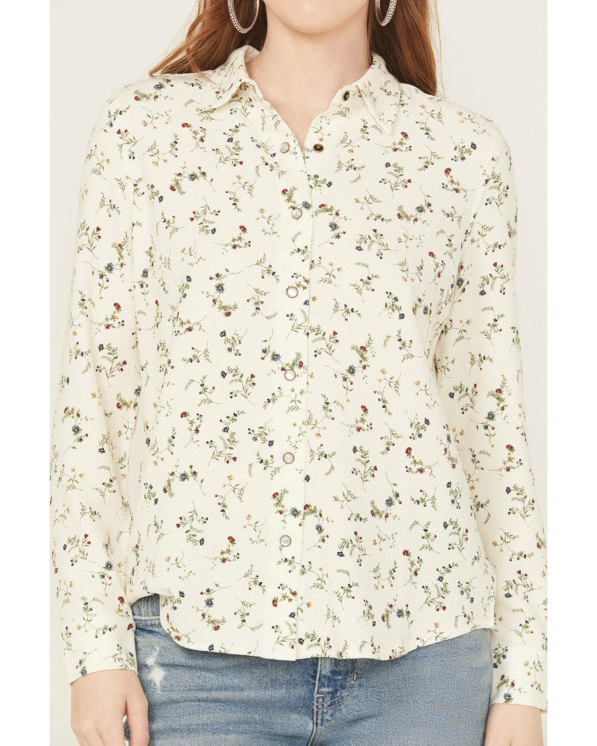 Idyllwind Snowden Floral Print Long Sleeve Featherlight Western Shirt