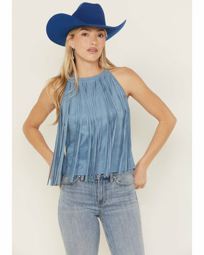 Idyllwind Madie Faux Suede Fringe Tank