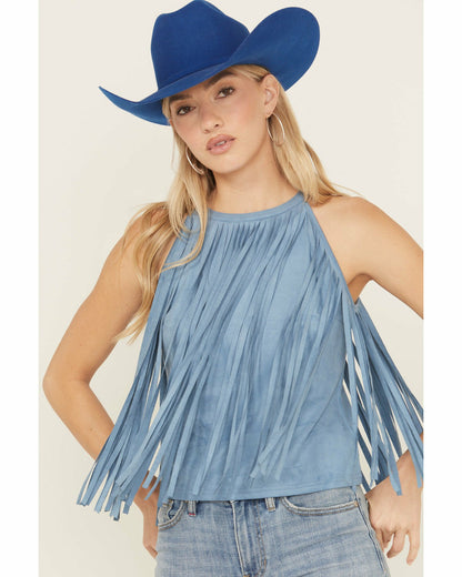 Idyllwind Madie Faux Suede Fringe Tank