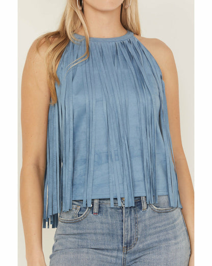 Idyllwind Madie Faux Suede Fringe Tank