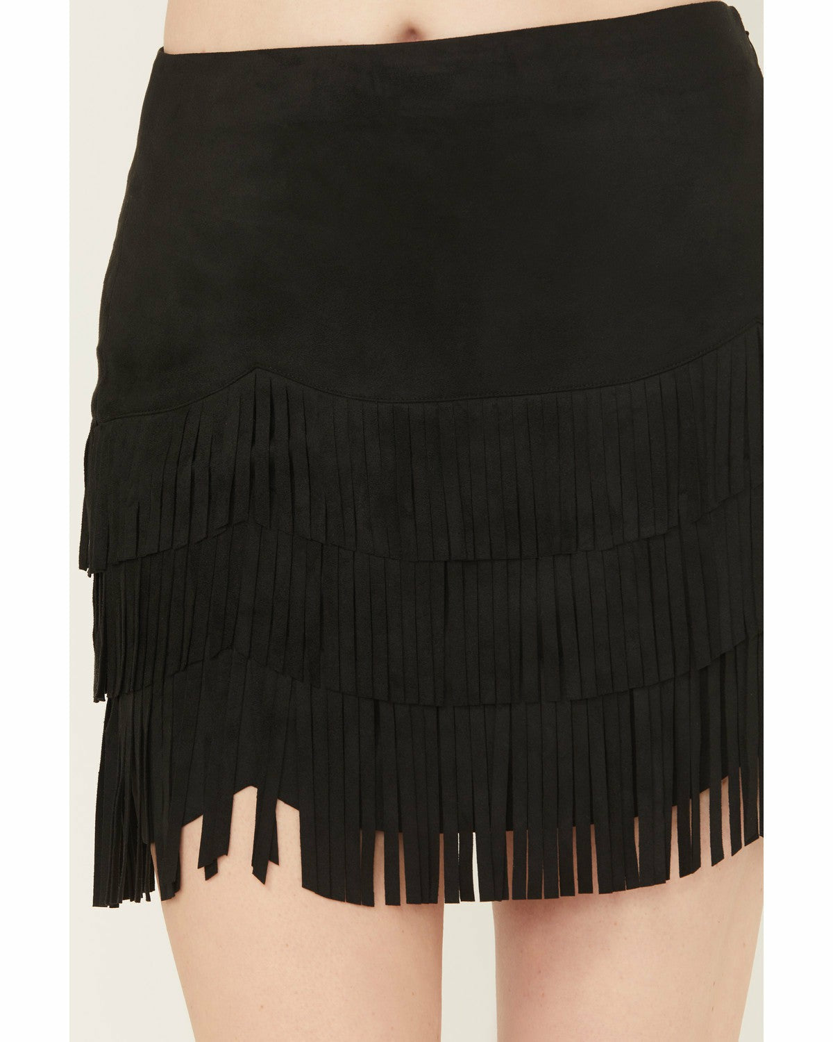 Idyllwind Lindale Faux Suede Fringe Mini Skirt