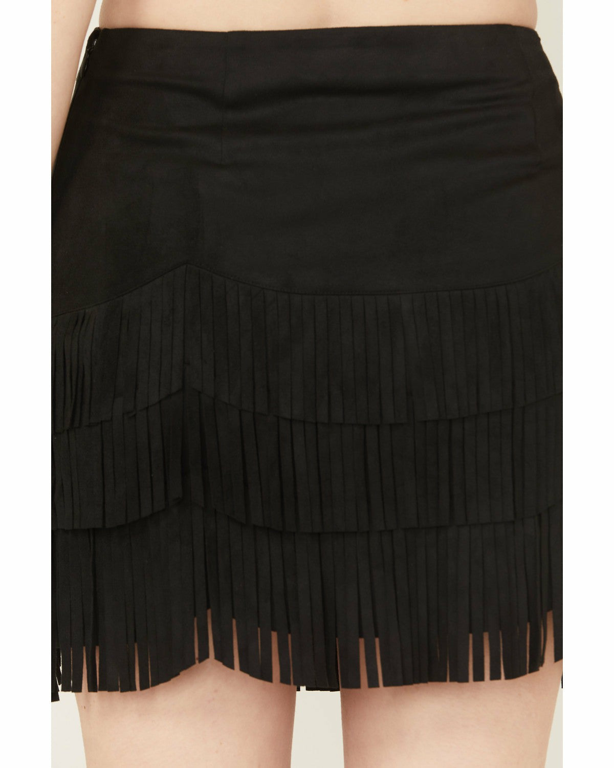 Idyllwind Lindale Faux Suede Fringe Mini Skirt