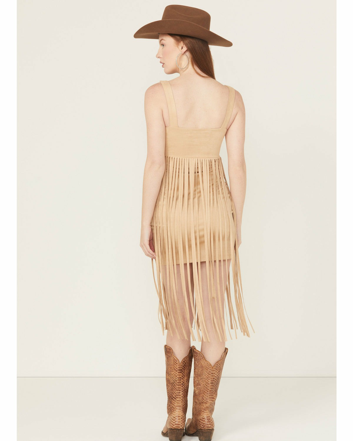 Idyllwind Ramsey Concho Trim Faux Suede Mini Dress