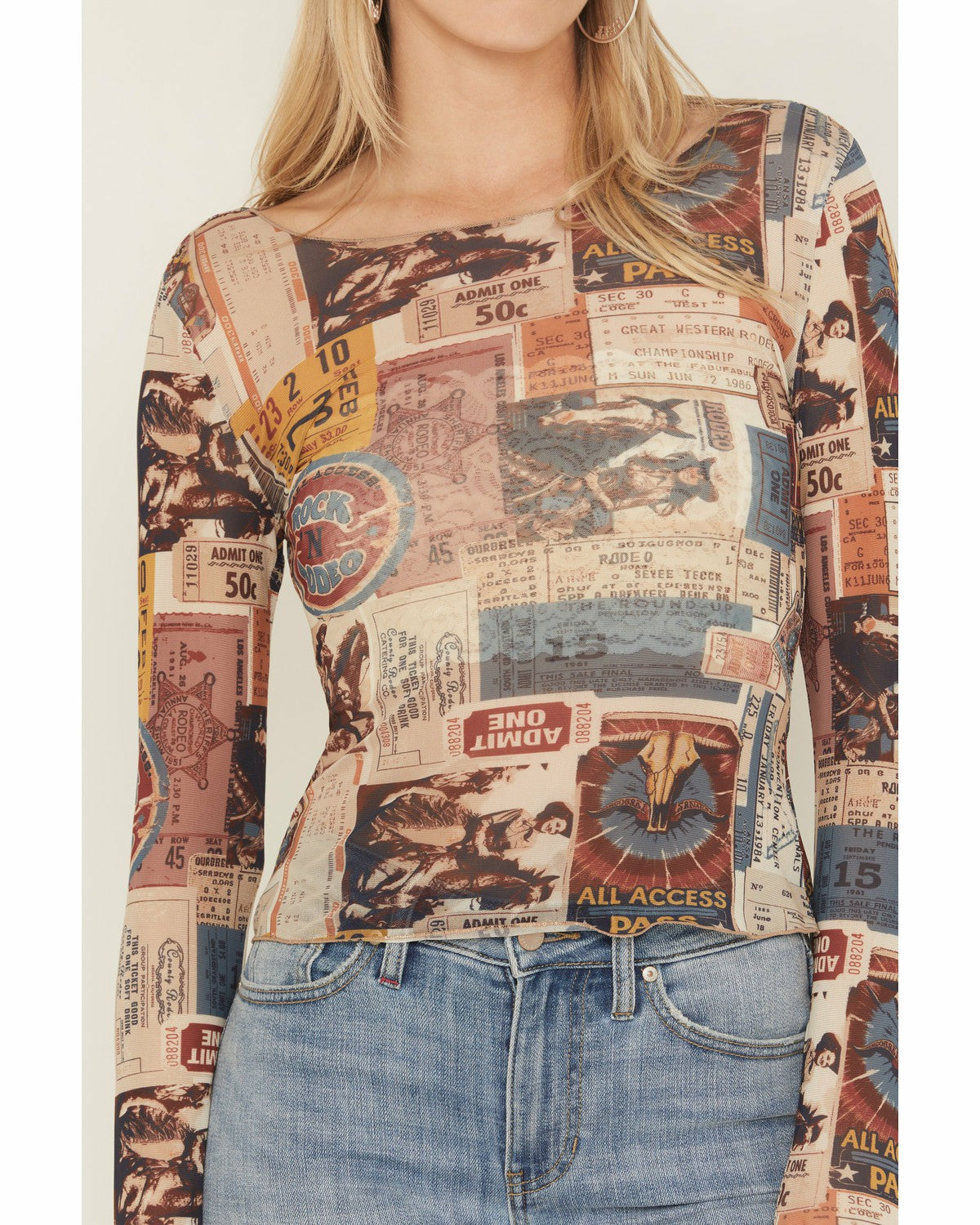 Idyllwind Rodeo Ticket Long Sleeve Mesh Shirt