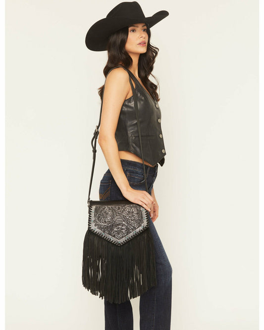 Idyllwind Granada Tooled Fringe Crossbody Bag