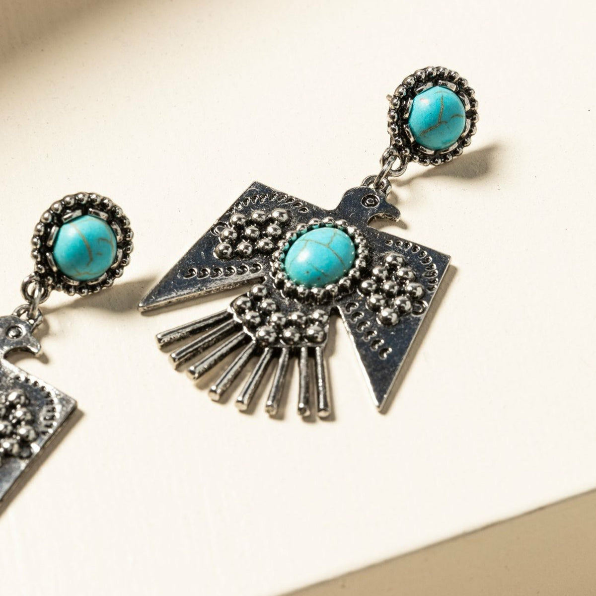 Idyllwind Turquoise Beaded Thunderbird Earrings
