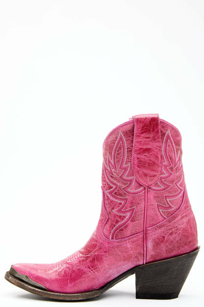Idyllwind Wheels Pink Leather Western Booties - Round Toe