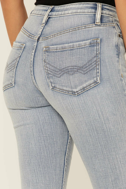 Idyllwind Light Wash Mustang High Risin Released Hem Flare Jeans