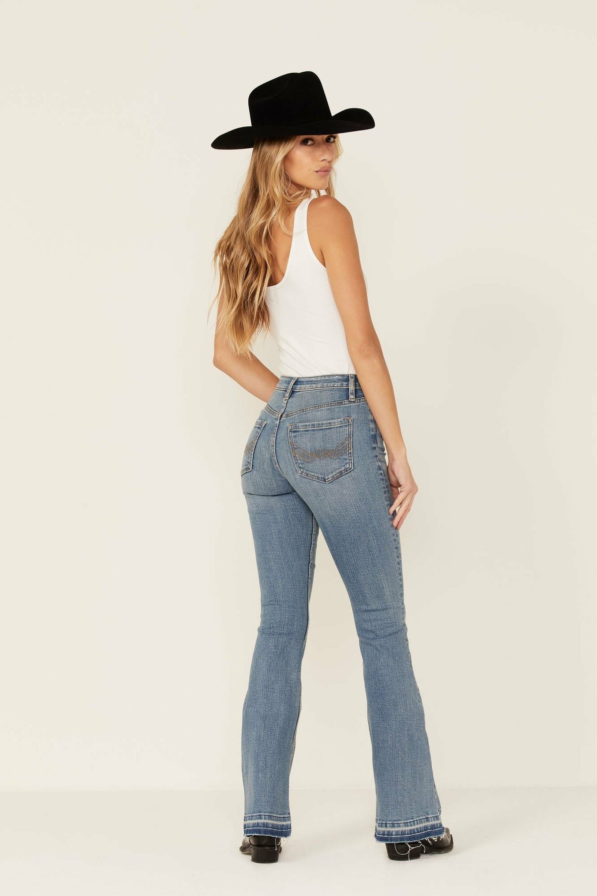 Idyllwind Medium Wash Old West High Risin Released Hem Flare Jeans