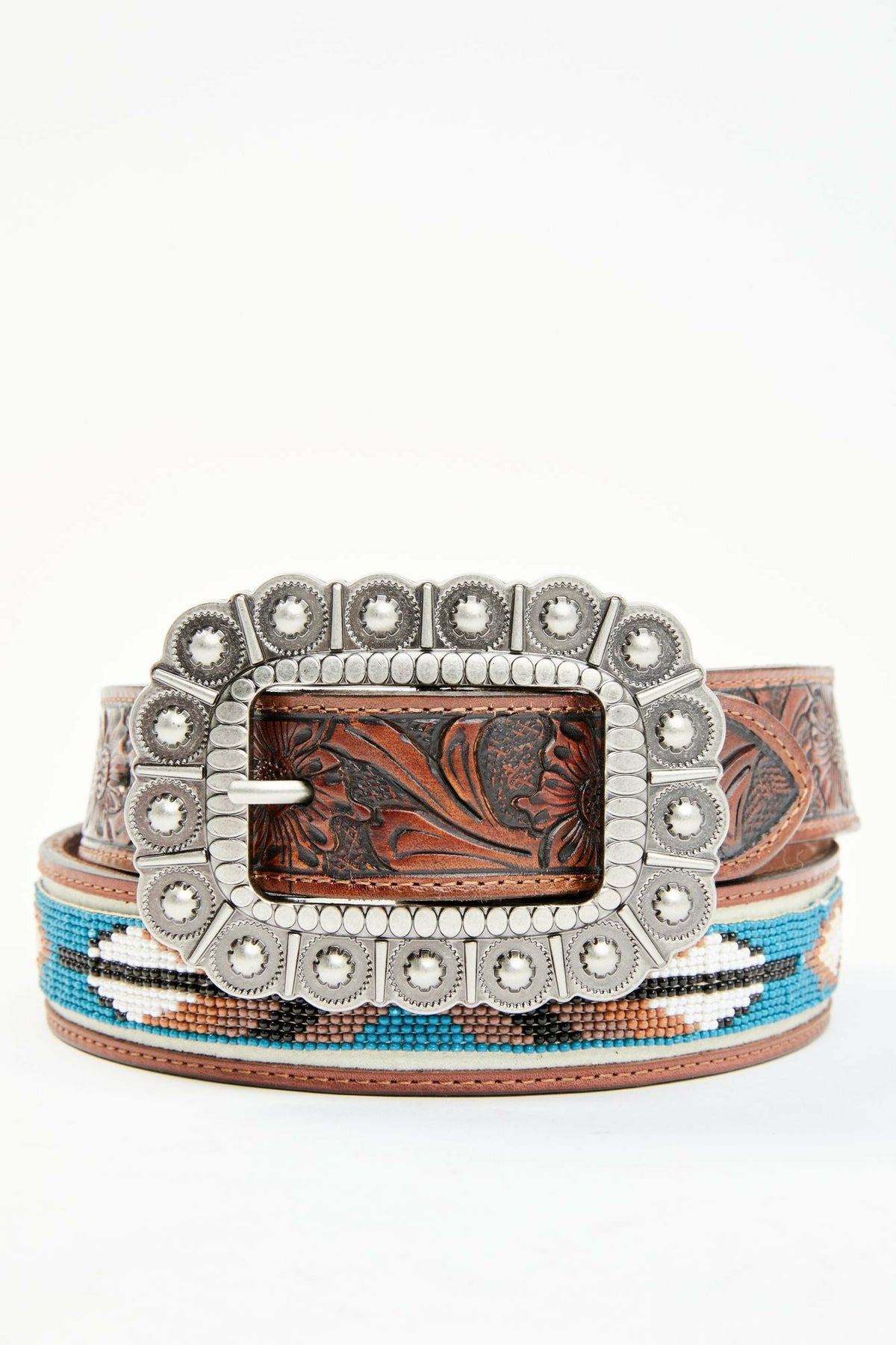 Idyllwind Genuine Leather Windriver Seed Bead Belt