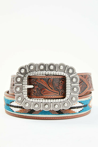 Idyllwind Genuine Leather Windriver Seed Bead Belt