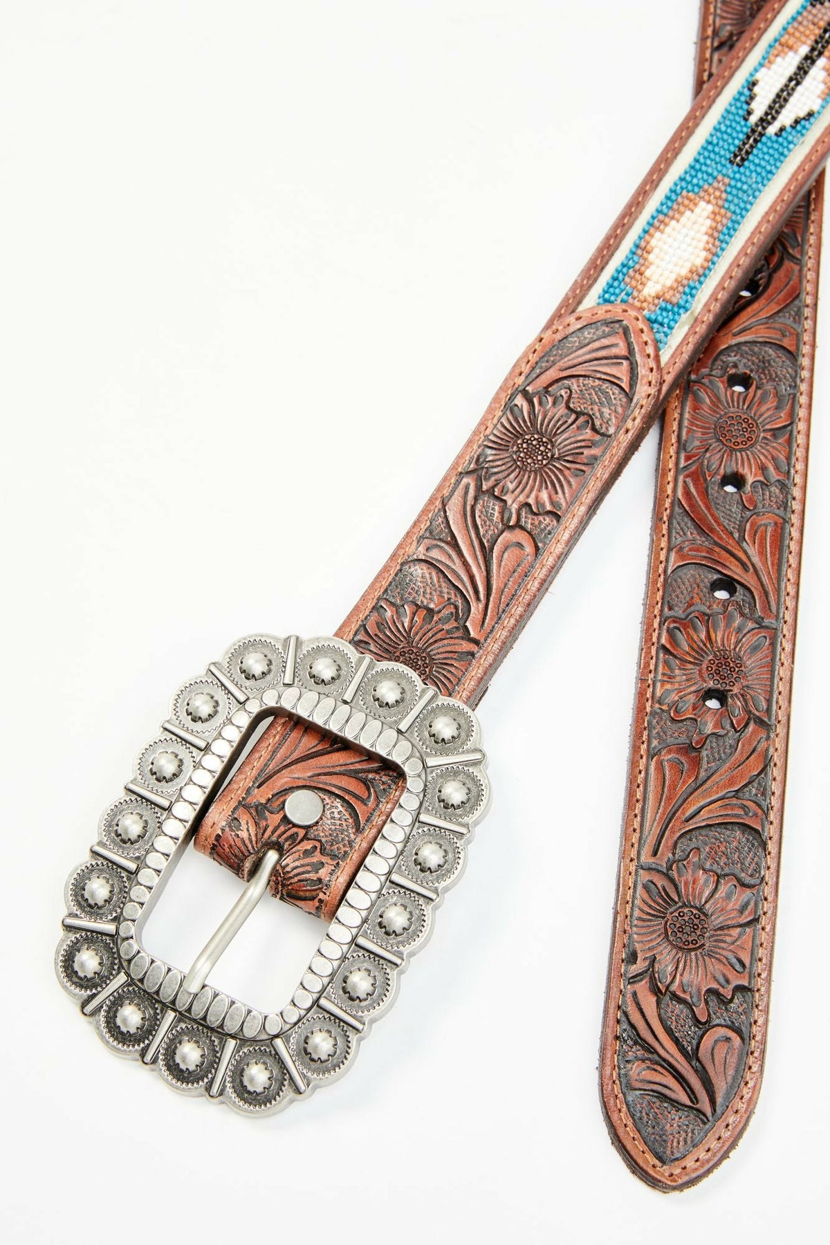 Idyllwind Genuine Leather Windriver Seed Bead Belt