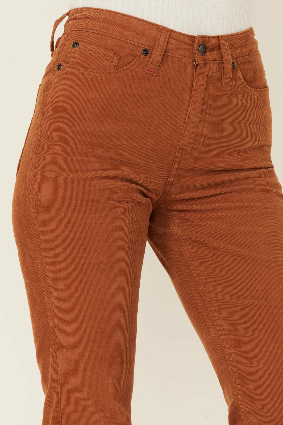 Idyllwind Pecan High Rise Flare Stretch Corduroy Jeans