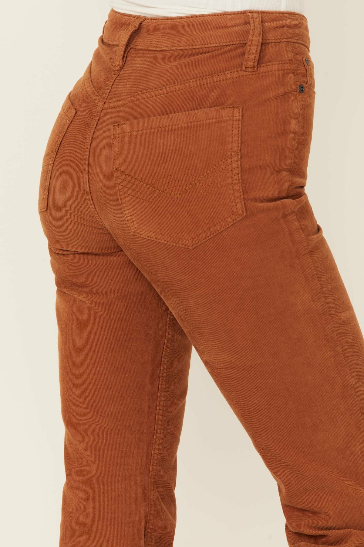 Idyllwind Pecan High Rise Flare Stretch Corduroy Jeans