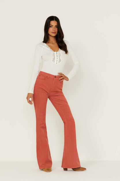 Idyllwind High Risin' Hot Sauce Stretch Signature Back Pockets Flare Corduroy Jeans