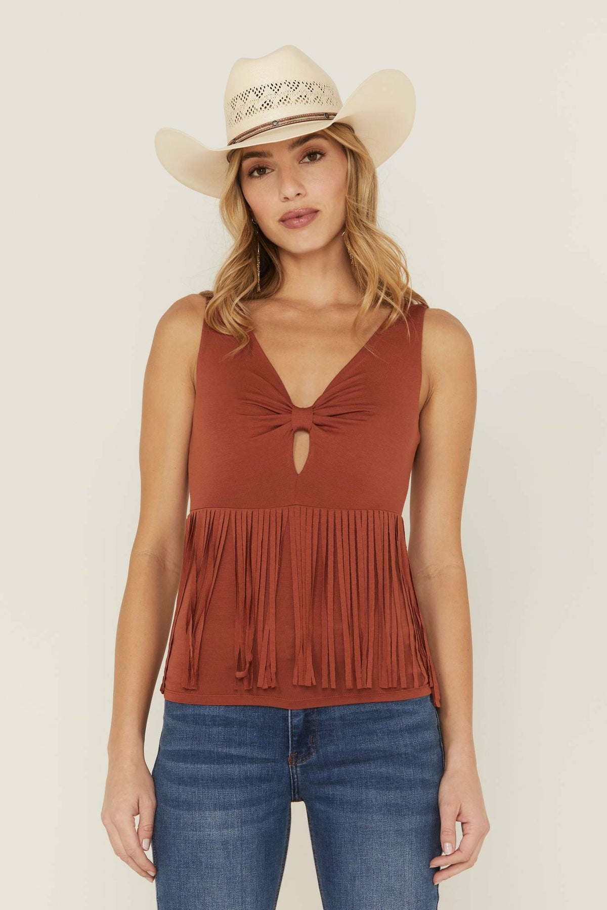 Idyllwind Bluebell Twist & Fringe Top