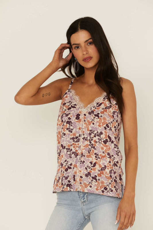 Idyllwind Lurex Little Lace Tank Top