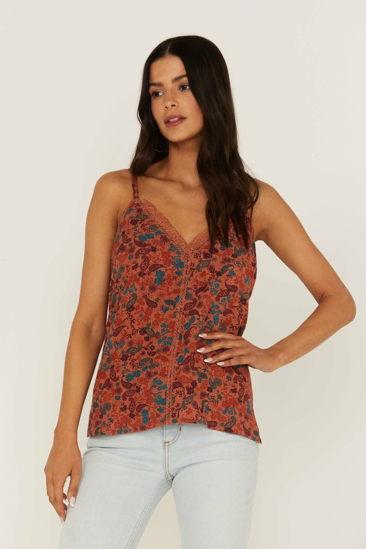 Idyllwind Lurex Little Lace Tank Top