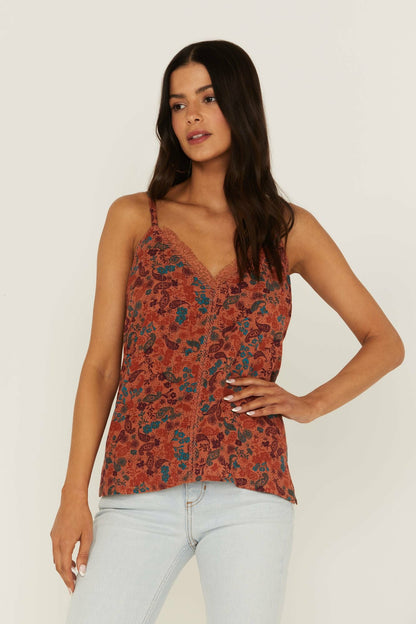 Idyllwind Lurex Little Lace Tank Top