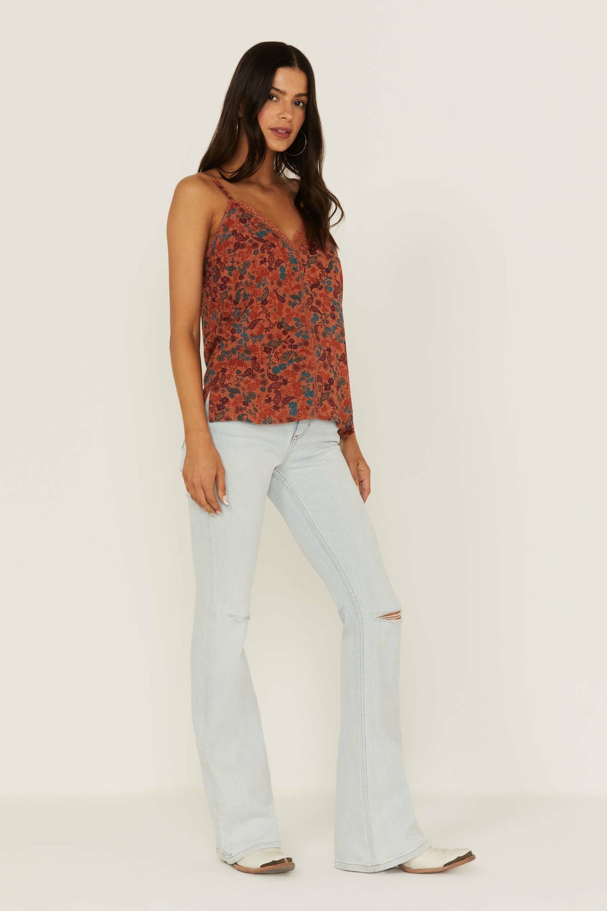 Idyllwind Lurex Little Lace Tank Top