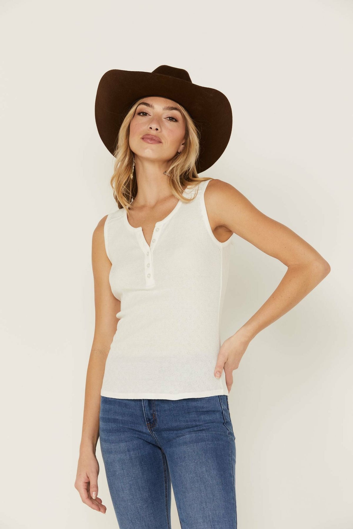 Idyllwind Hillside Road Henley Tank Top