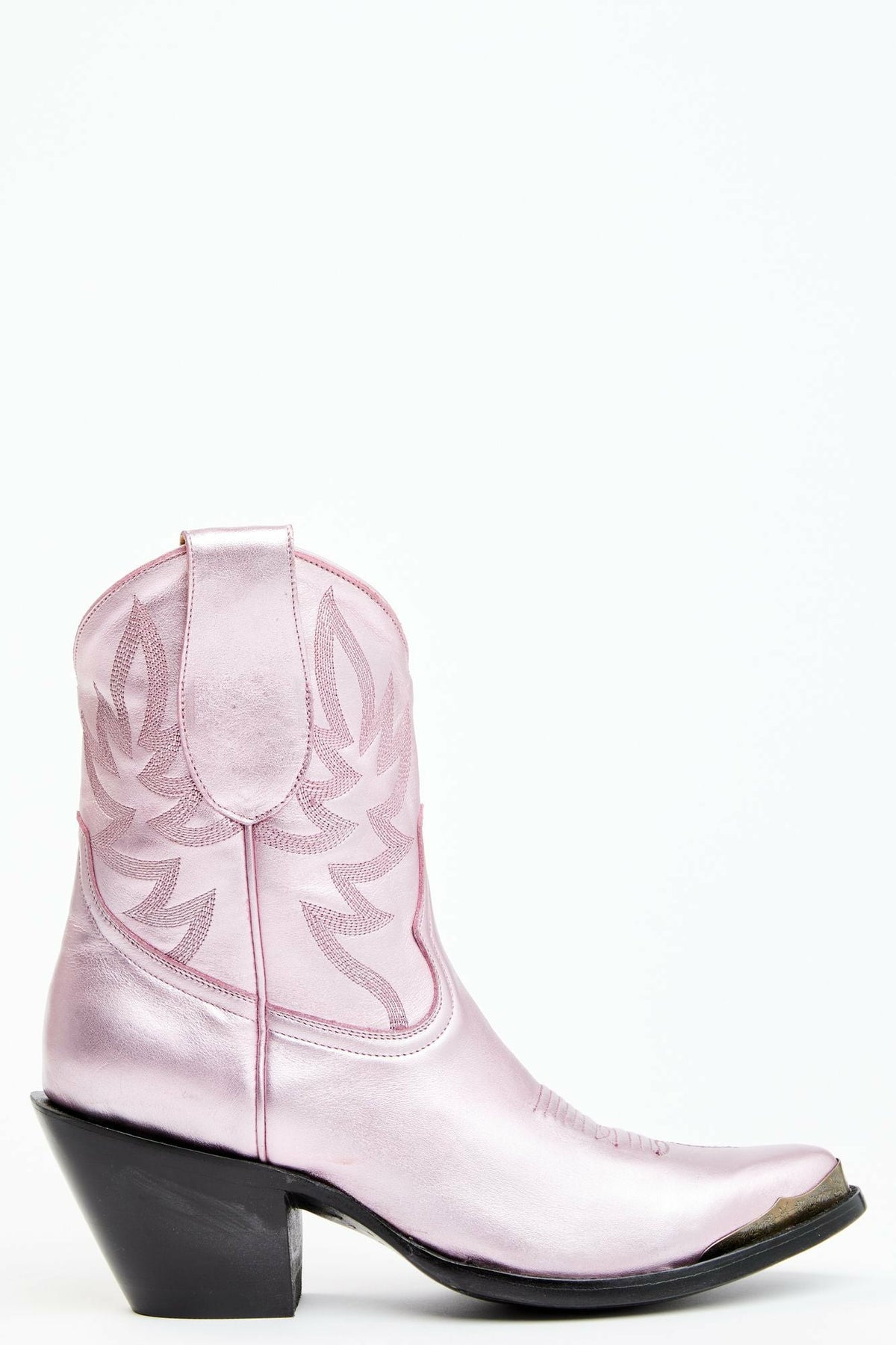 Idyllwind Tickled Metallic Pink Leather Fashion Western Booties - Round Toe