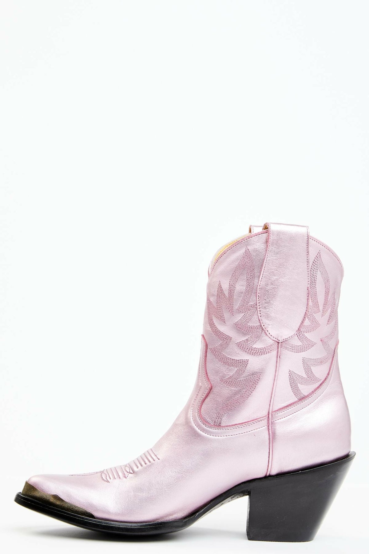 Idyllwind Tickled Metallic Pink Leather Fashion Western Booties - Round Toe