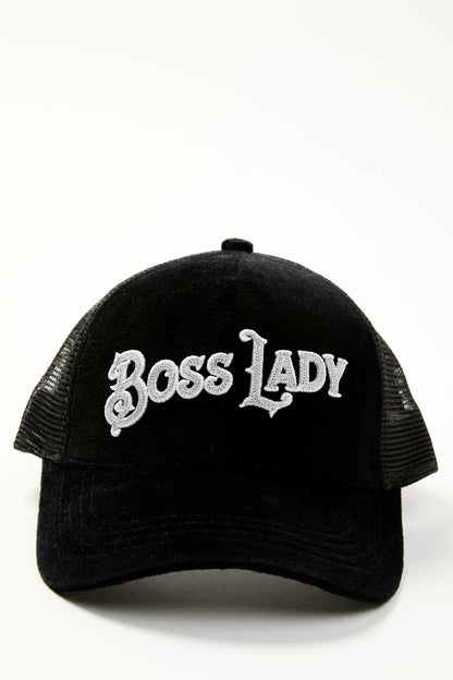 Idyllwind Boss Lady Velvet Mesh Back Baseball Hat