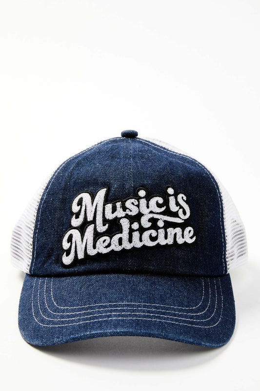 Idyllwind Music Is Medicine Embroidered Mesh Back Ball Cap