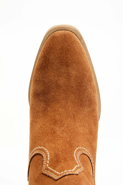 Idyllwind Sidewinder Studded Fringe Suede Fashion Booties - Round Toe