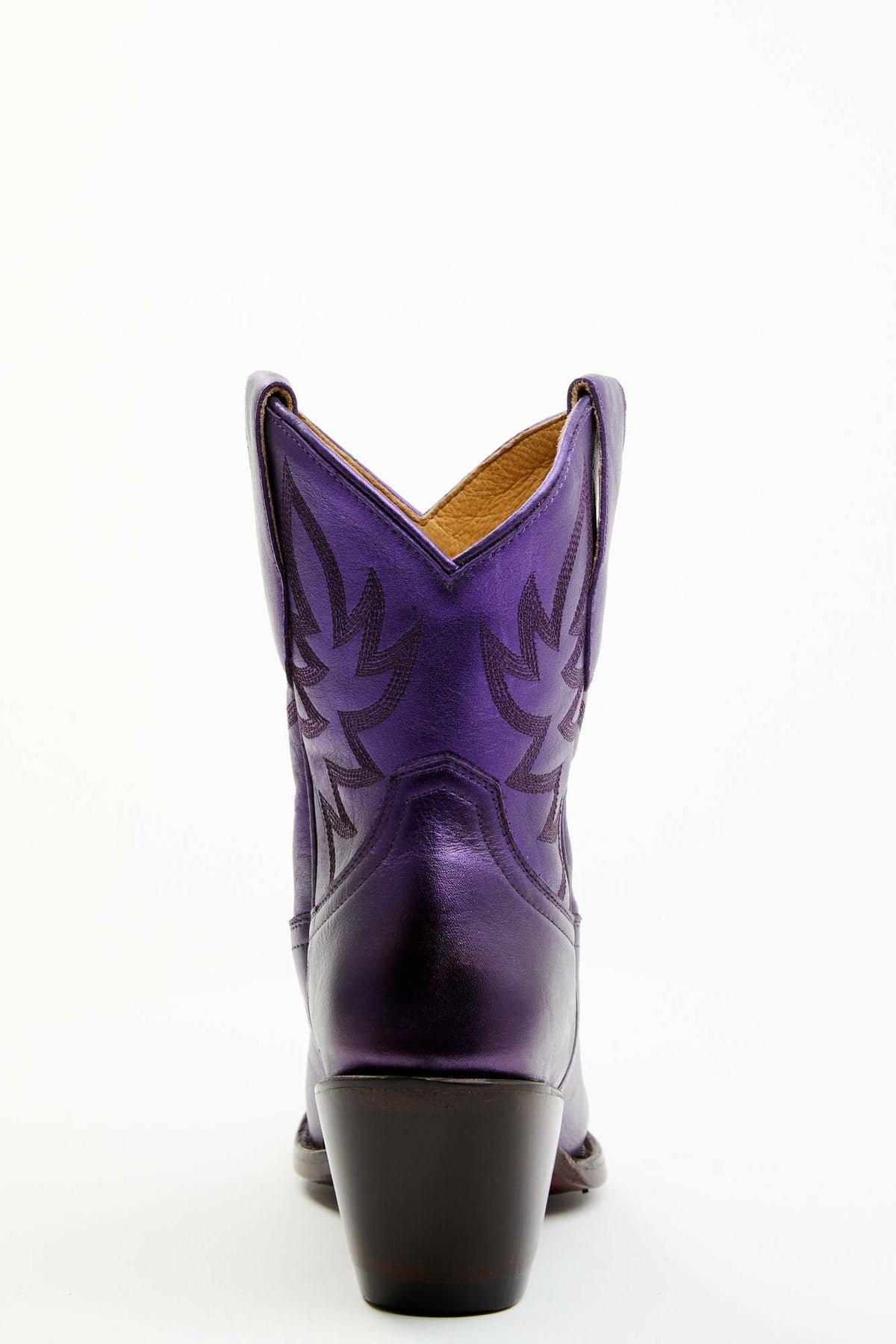 Idyllwind Wheels Metallic Violet Leather Booties - Round Toe
