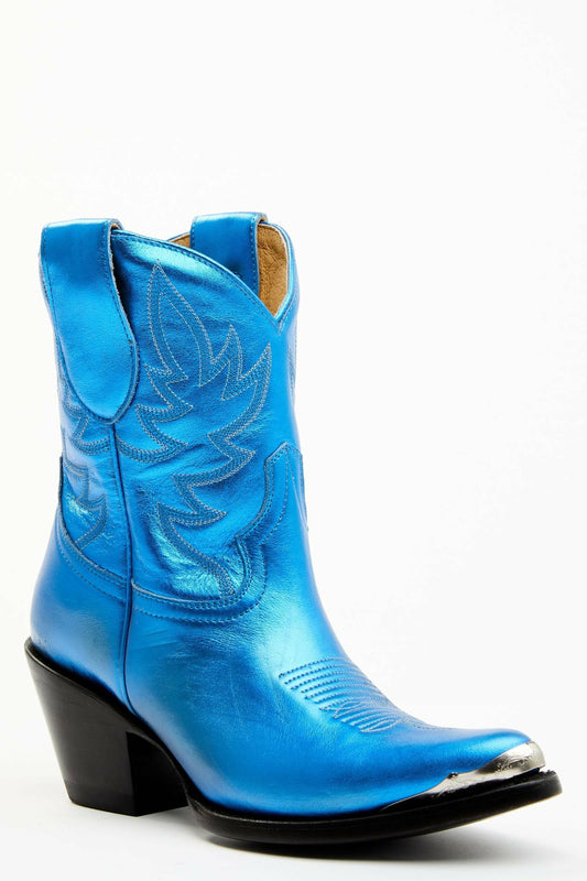 Idyllwind Wheels Metallic Royale Leather Western Booties - Round Toe