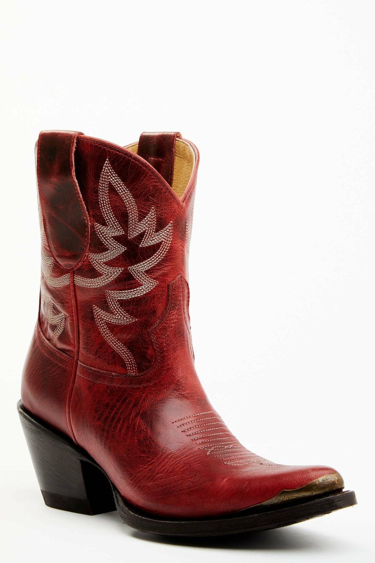 Idyllwind Wheels Red Leather Western Booties - Round Toe