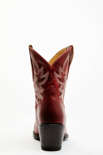 Idyllwind Wheels Red Leather Western Booties - Round Toe